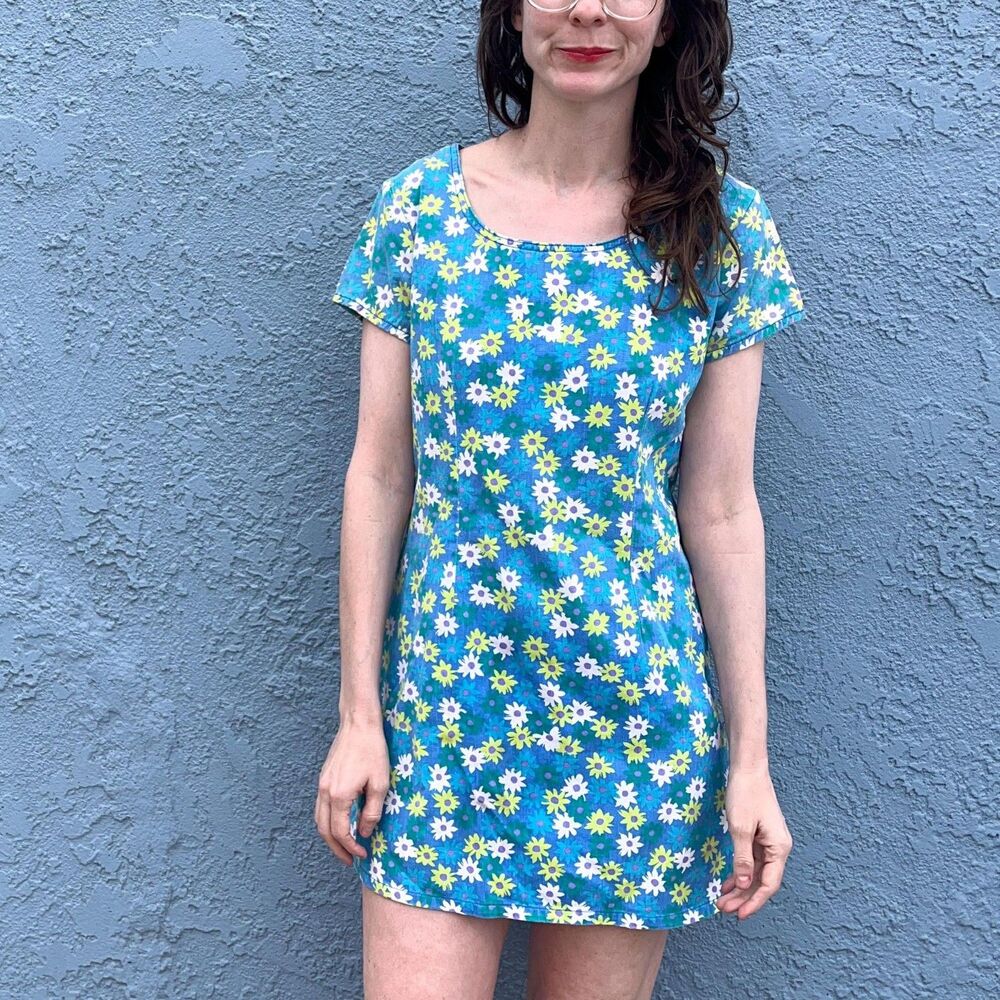 Y2k Floral Dress Daisy Print Xhilaration Women's Mini Size Medium